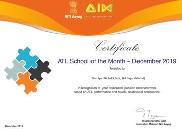 Award Of The Month (ATL- Robogian) By NITI Aayog