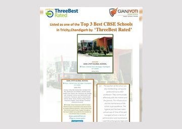 GJGS Listed As One Of The Top 3 Best CBSE School In The Tricity
